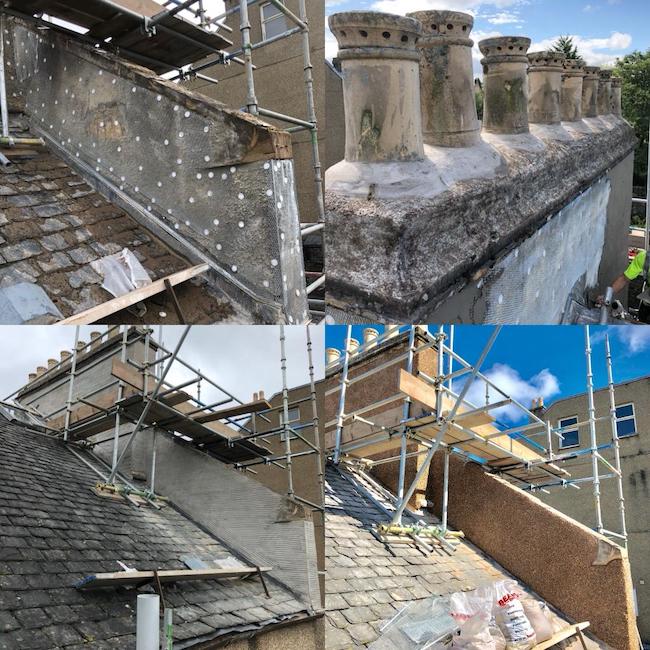 Picture of chimney repairs in Falkirk completed by Owens LRJ